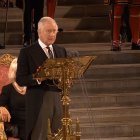 Imagen cedida por el Parlamento del Reino Unido del discurso de Carlos III.