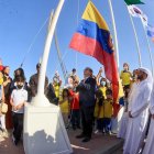 El 30 de marzo pasado ya se realizó la izada de las 32 banderas de los participantes al Mundial. Ahora se presentó las estampillas