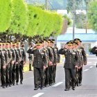 El comandante general de la Policía, Fausto Salinas, agradeció a los coroneles salientes.