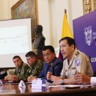 Informe. El gobernador Lorenzo Calvas destacó una mayor coordinación entre la Policía Nacional y el Ejército.