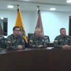 Defensa. El comandante de la Policía Fausto Salinas y miembros de la cúpula policial.