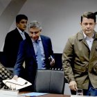 Autoridades. El presidente (e) del Consejo de la Judicatura, Fausto Murillo y el ministro de Gobierno Francisco Jiménez.