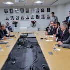 El presidente Lasso y ministros ecuatorianos en reunión con Citibank en Nueva York, este 19 de septiembre de 2022.