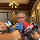 Patricio Carrillo en rueda de prensa desde Guayaquil.