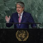El presidente de Ecuador, Guillermo Lasso, en su disertación en la Organización de Naciones Unidas (ONU).