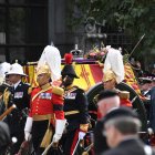 Durante el funeral de Isabel II