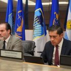 Mauricio Claver-Carone, presidente del BID y Richard Martínez, vicepresidente de Países de la entidad.