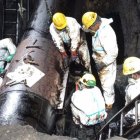 Labor.- Los trabajos de arreglo en la tubería en el Terminal Balao, en Esmeraldas.