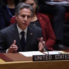El secretario de Estado de Estados Unidos, Antony Blinken, fue registrado este jueves, 22 de septiembre, al intervenir ante el Consejo de Seguridad de las Naciones Unidas, en la sede de la ONU, en Nueva York (NY, EE.UU.).