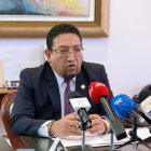 El presidente de la Asamblea Nacional brindó hoy una rueda de prensa en su despacho en el Palacio Legislativo.