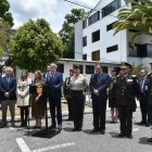 Acto. El presidente Lasso acudió a la Escuela de la Policía Nacional para realizar el anuncio de la demolición.