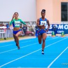 Anahí Suárez (96) hizo 11,37 segundos y fue oro en los 100 metros, superando a Brasil.