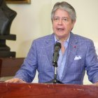 El presidente Guillermo Lasso durante sus actividades.