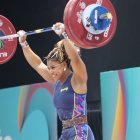 La pesista Angie Palacios satisfecha luego de su participación en Asunción donde alcanzó el oro.