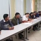 La Ministra de Educación, María Brown (c), participó en esta mesa de diálogo.