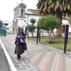 Pinllo. La iglesia antigua ocupa este lugar desde la época de la Colonia.