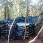 Frontera. Soldados encontraron una piscina artesanal llena de gasolina.