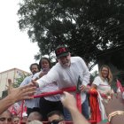 El expresidente y candidato a la Presidencia de Brasil Luiz Inácio Lula da Silva visita hoy el Complexo do Alemao, una de las favelas más grandes y más peligrosas de Río de Janeiro, (Brasil).