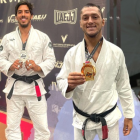 Los ecuatoriano Antonio Torres (Izq) y Sebastián Guevara (Der) representarán a Ecuador en el mundial de Jiu Jitsu de Abu Dhabi.