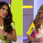 Alejandra con la panelista Vanessa Arias.