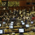 Presidenta Guadalupe Llori posesionó a nuevos Parlamentarios Andinos en el pleno de la asamblea. 19 de mayo del 2021. HENRY LAPO Agencia (ag-extra ag-expreso ag-quito)