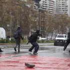 Santiago. Manifestantes enfrentan a la policía el pasado 9 de septiembre.