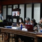 Diligencia. Procesados por posible cohecho en el caso Las Torres acudieron a la sala de audiencias de la Corte.