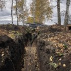 Militares de la Guardia Nacional de Ucrania en la posición al norte de la región de Jarkov, en el noreste de Ucrania, el 21 de octubre de 2022.