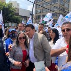 Evento. Richard Gómez (d) y Mercy Maldonado (I) también son delegados para ocupar un puesto en el Consejo Directivo del IESS