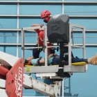 La simulación de los rescates los hicieron con carros canastas