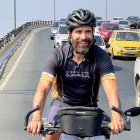 Diego Salgado estuvo ayer visitando distintos puntos turísticos de Guayaquil. Él estará en la final.