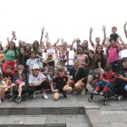 Familiares y amigos de los jugadores de Flamengo durante su visita a Guayaquil.
