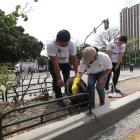 El punto donde confluyeron fue los exteriores del parque Centenario, a la altura de Lorenzo de  Garaicoa y el bulevar.