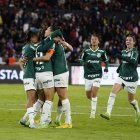 Las jugadoras de Palmeiras festejan tras el tercer gol en la final ante Boca Júniors.