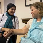 Lucha. Judith Gilbert (d) y Kifaia Aiaite, de la plataforma israelí Mujeres por la Paz, buscan una solución pacífica.