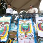 Los estudiantes rindieron homenaje al Escudo Nacional, a través de exposiciones y poesías.