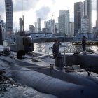 Cartagena. Los 42 tripulantes del submarino ARC Pijao de la Armada de Colombia, formados y listos para zarpar.