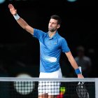 El serbio celebra tras vencer al ruso Khachanov. Estuvo prácticamente un mes sin jugar un torneo ATP.