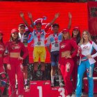 Santiago Montenegro en el podio final, como el tercer mejor de la Vuelta a Guatemala. Fue tercero en la etapa seis y primero en la séptima.