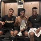 Diego Palacios, Sebastián Méndez y José Cifuentes, campeones con LAFC de la MLS.