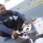 Poleth durante las competencias de los Juegos Nacionales de Deporte Adaptado hizo marca de 12,87.