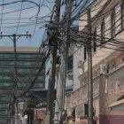 Los "tallarines" obstaculizan el paisaje de la ciudadela Simón Bolívar.