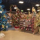 Tienda.- Una exposición de árboles en el Salón de Navidad.