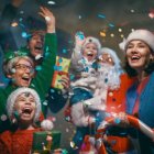 Familia reunida en Navidad