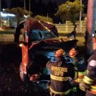 Herido. El conductor fue el único herido que se reportó en la madrugada.