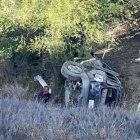 Siniestro. Vehículo en el que viajaban las víctimas ecuatorianas.