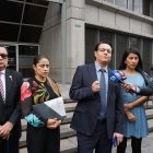 Solicitud. Legisladores acudieron a la Fiscalía en la Juan León Mera y Patria.