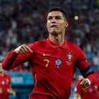 Budapest (Hungary), 23/06/2021.- Cristiano Ronaldo of Portugal celebrates aftter he scored a goal during the Portugal vs. France match in the third round of Group F of the Euro 2020 soccer tournament in Puskas Ferenc Arena in Budapest, Hungary, 23 June 2021. (Francia, Hungría) EFE/EPA/Zsolt Szigetvary HUNGARY OUT Portugal vs. France