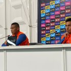 Carlos Gruezo en rueda de prensa.
