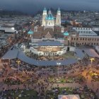 Vista de los exteriores del santuario la mañana de este domingo 20 de noviembre.